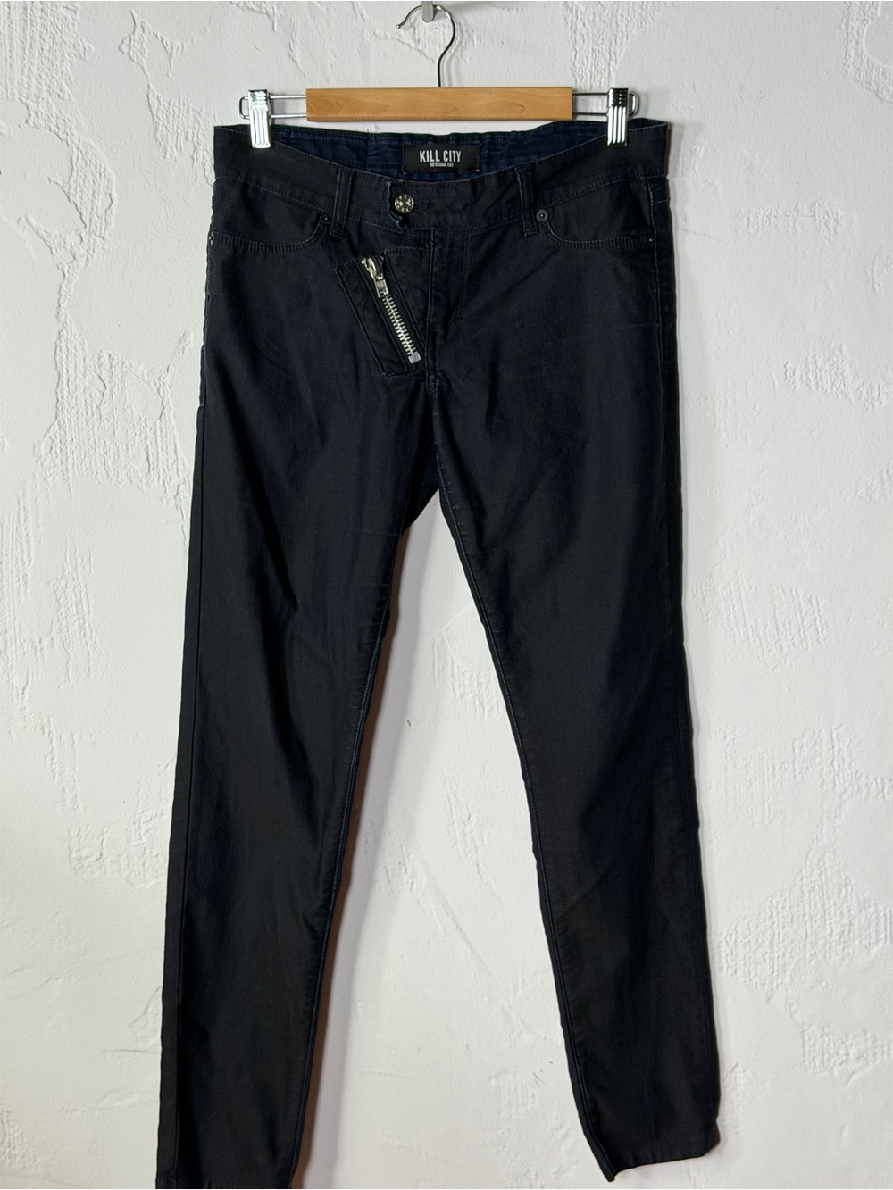 Original Punk Kill City Black Zip-distressed Jeans -27